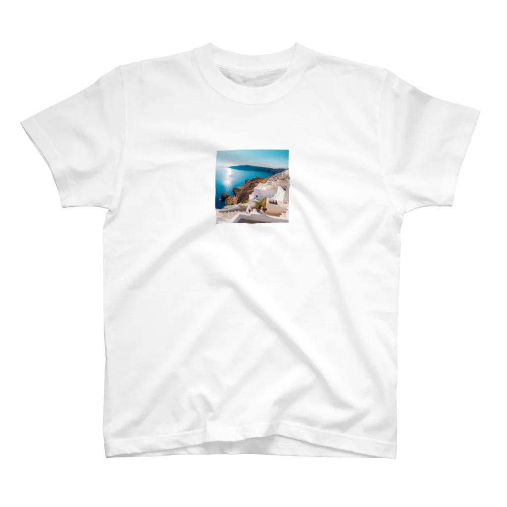 KSK SHOPのギリシャ・エーゲ海の素敵な風景 スタンダードTシャツ