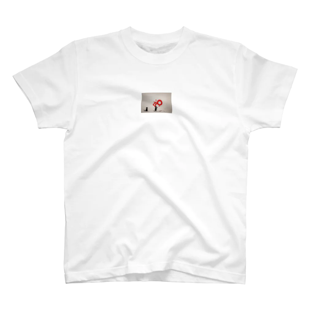 shiba9のバンクシー風　猫のらくがき Regular Fit T-Shirt