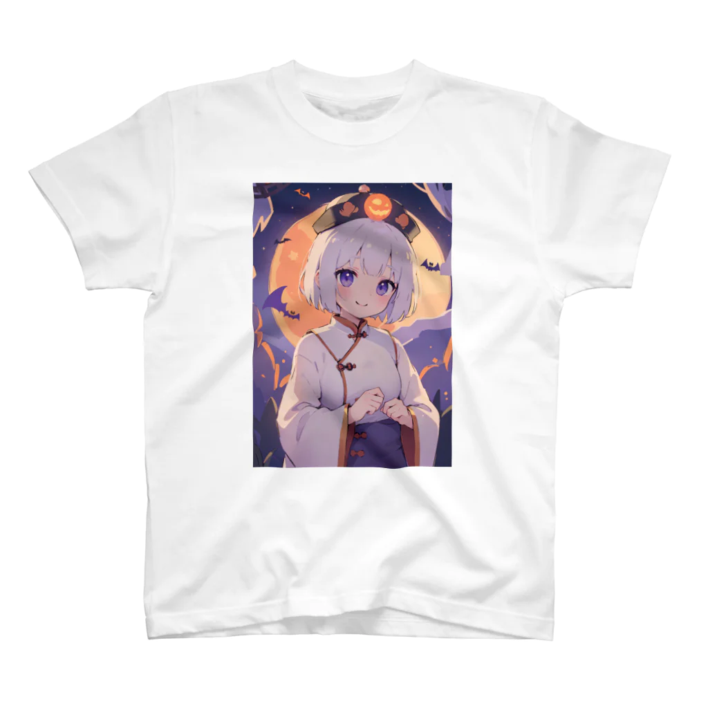 天乃鯱のハロウィンイラスト2023 キョンシー2 スタンダードTシャツ