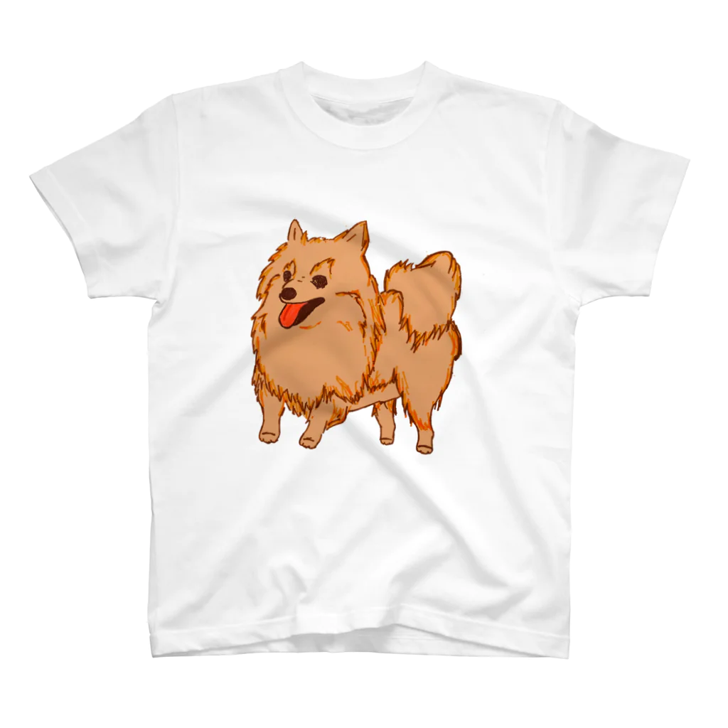 リチャード·ポメラニーヤンのイヌドッグ　ポメラニアン(オレンジ) Regular Fit T-Shirt