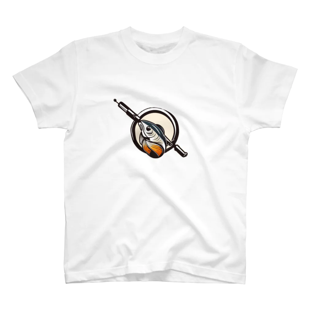 黒猫くんのラブフィッシング Regular Fit T-Shirt