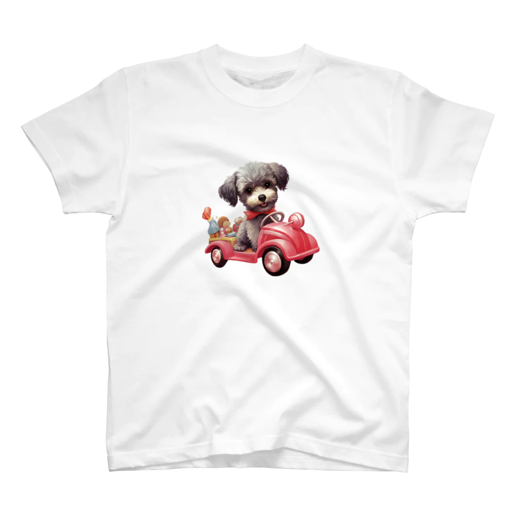 Y-A18の犬と車2 スタンダードTシャツ