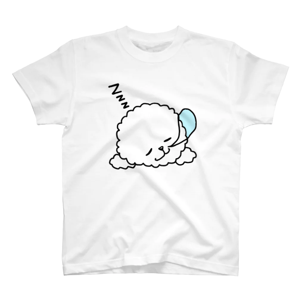 Cute mascot dogsのSleeping Bichon Frise Regular Fit T-Shirt