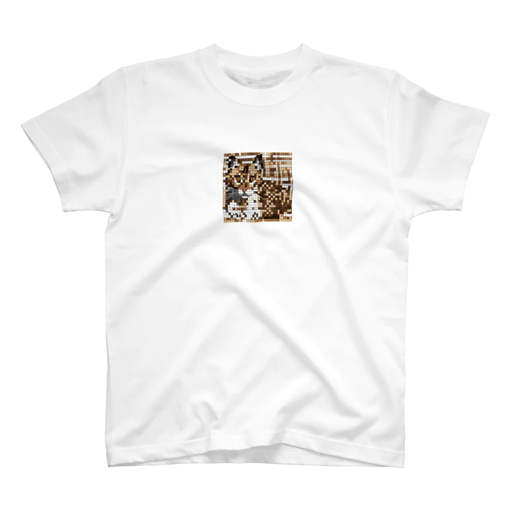 kindonesiaのドット絵のベンガルキャット スタンダードTシャツ