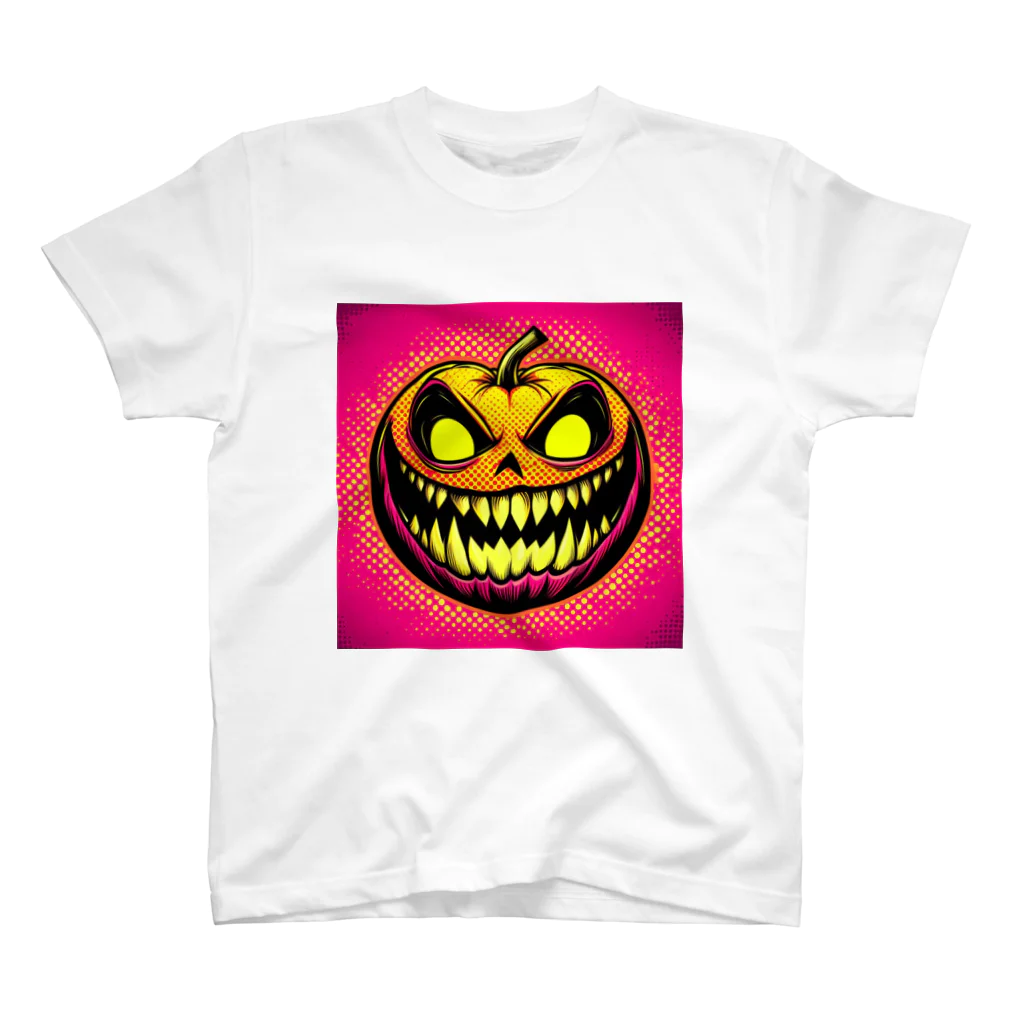 suncraft.Rのハッピーハロウィン！怖いかぼちゃのポップアート スタンダードTシャツ