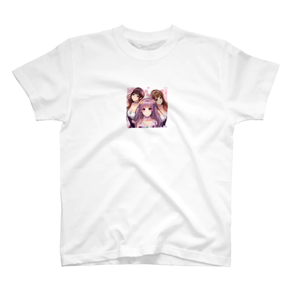 KSK SHOPのかわいいアイドルグループ美少女 Regular Fit T-Shirt