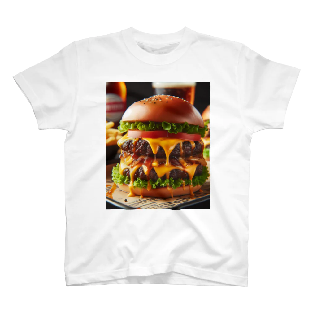 ワンダーワールド・ワンストップのリアルジューシーなハンバーガー Regular Fit T-Shirt