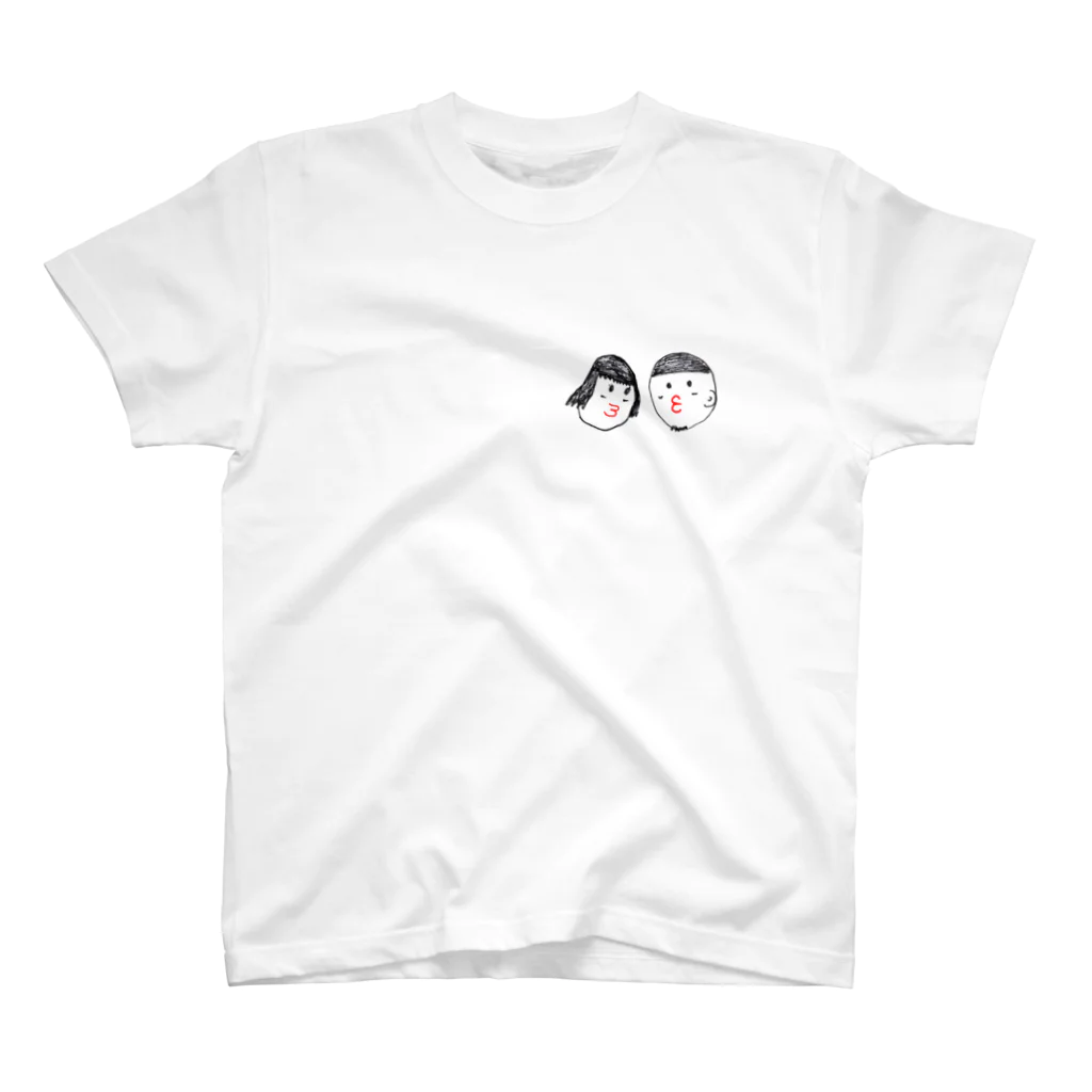 TakuP（たくぴ）のしゅむしゅむ君としゅむしゅむちゃん スタンダードTシャツ