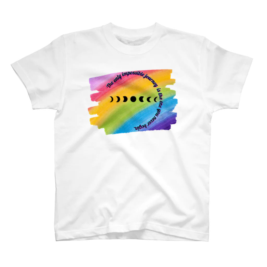  MIRACLE MOONの満ち欠ける月rainbow スタンダードTシャツ