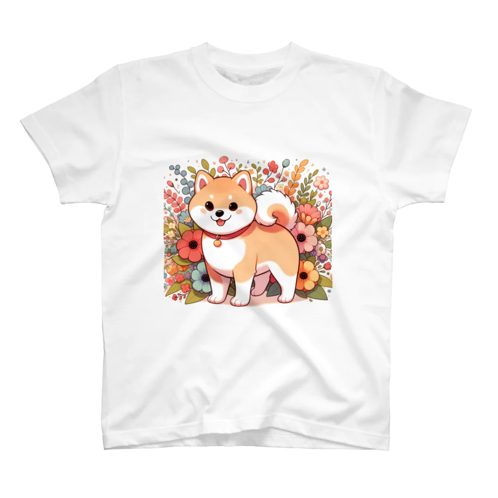 uyuyoshieの可愛い柴犬 スタンダードTシャツ