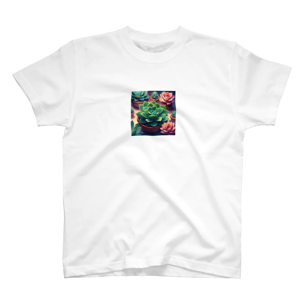 matu0の多肉植物のある暮らし スタンダードTシャツ