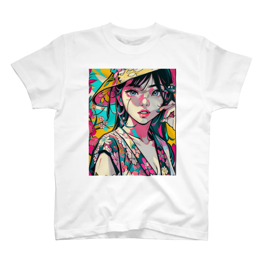 ワンダーワールド・ワンストップのポップアートスタイルのデジタルアート② スタンダードTシャツ