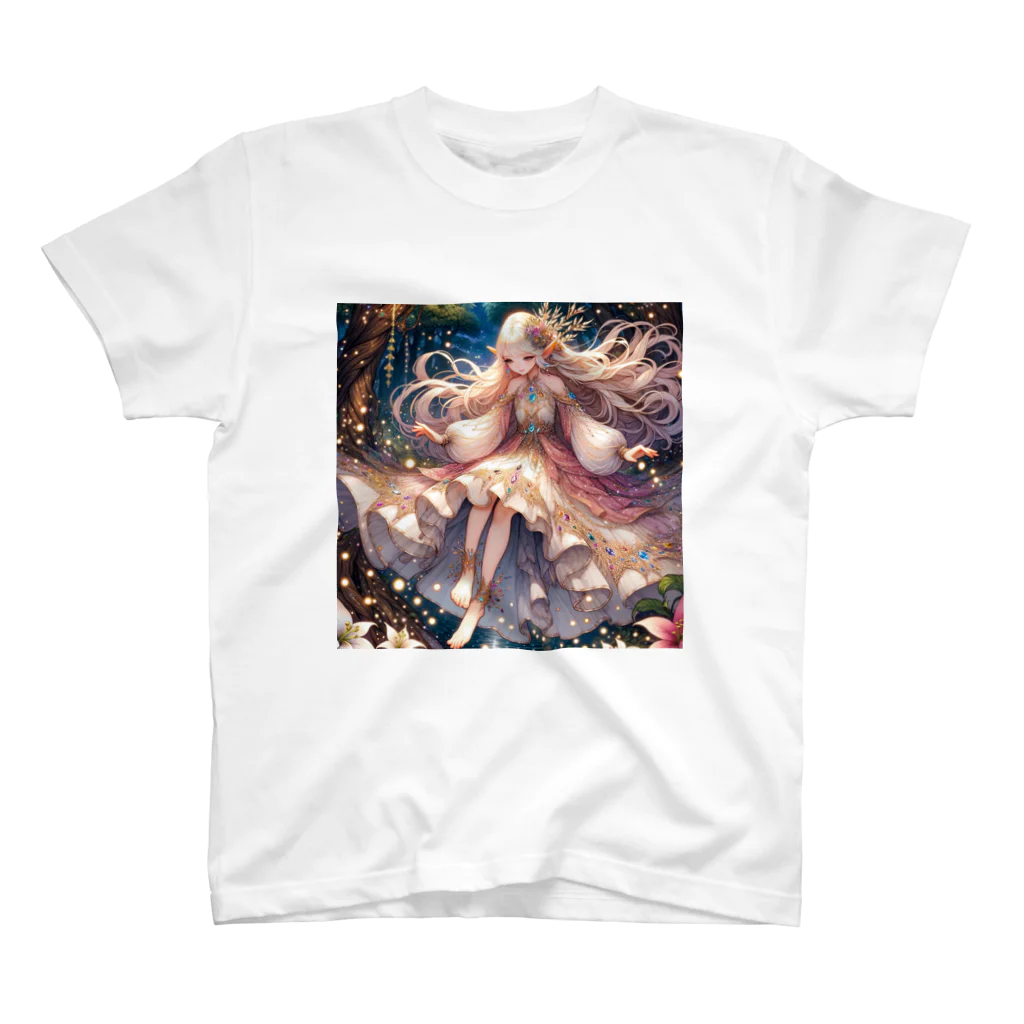 Sesilionの星の精霊の夜舞 Dance of the Star Spirit Regular Fit T-Shirt