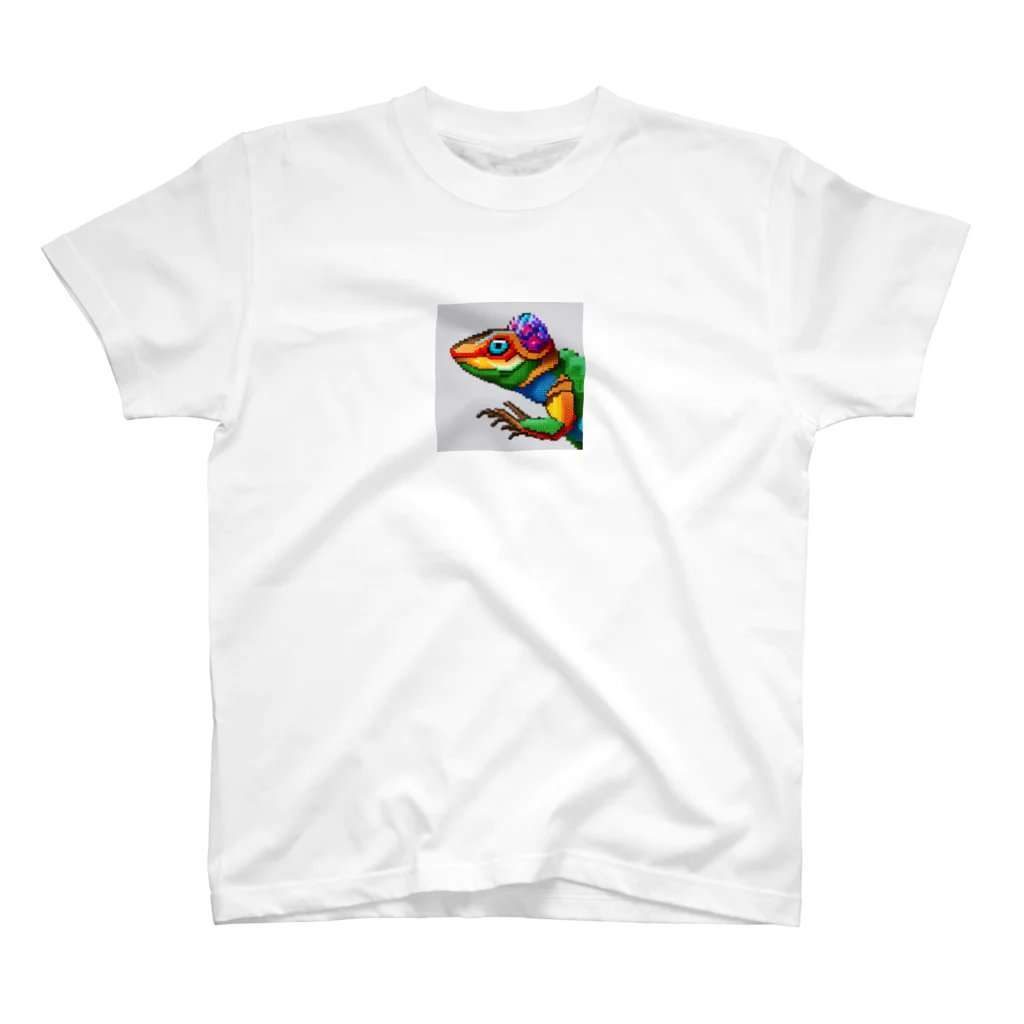 zypressenのドット絵カメレオンさん Regular Fit T-Shirt