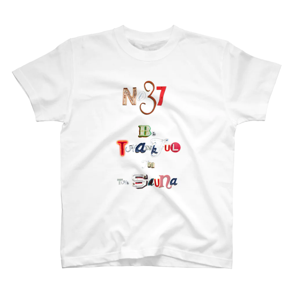 ととのいたい2人のミッドナイトサウナ「No.37」のNo.37 from T2MS SAUNA RegularWeight Hoodie  -TypoArt-[BLK] Regular Fit T-Shirt