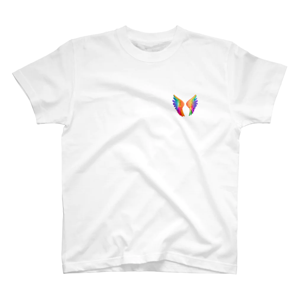 xaipxのレインボーエンジェルの羽 Regular Fit T-Shirt