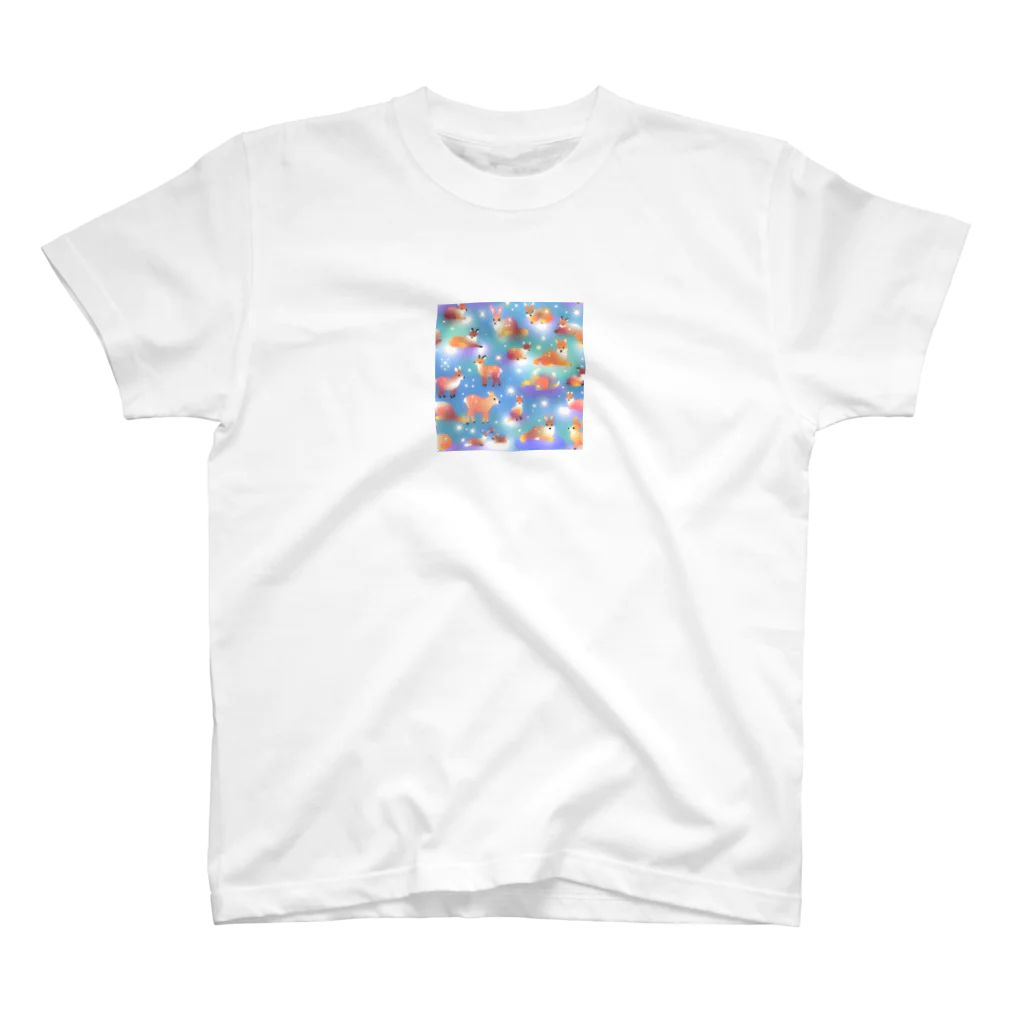 number of stars【デザインの想像】の可愛い冬の動物たち スタンダードTシャツ