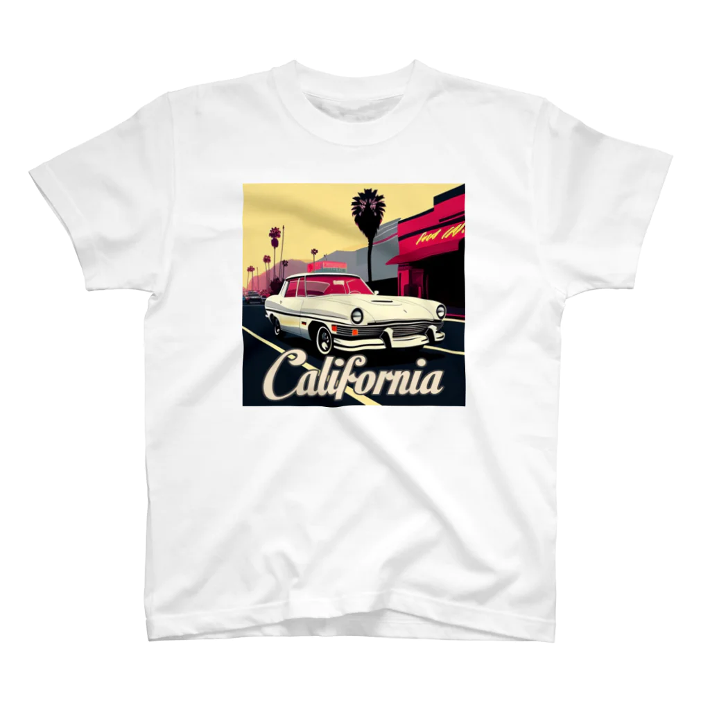 めそぽのカリフォルニアの白い車 Regular Fit T-Shirt