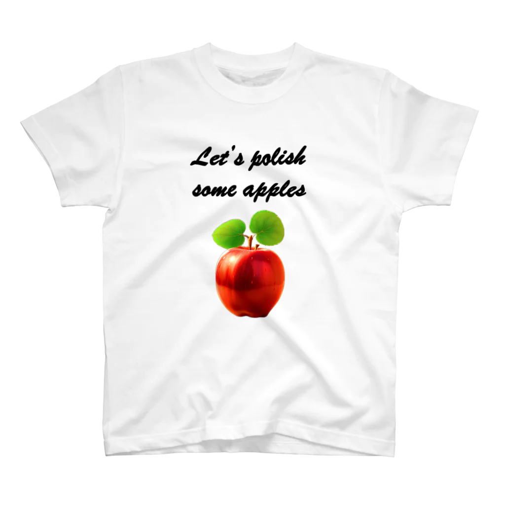 Yorozuyaの”Let's polish some apples" T-シャツ意味は？ 티셔츠