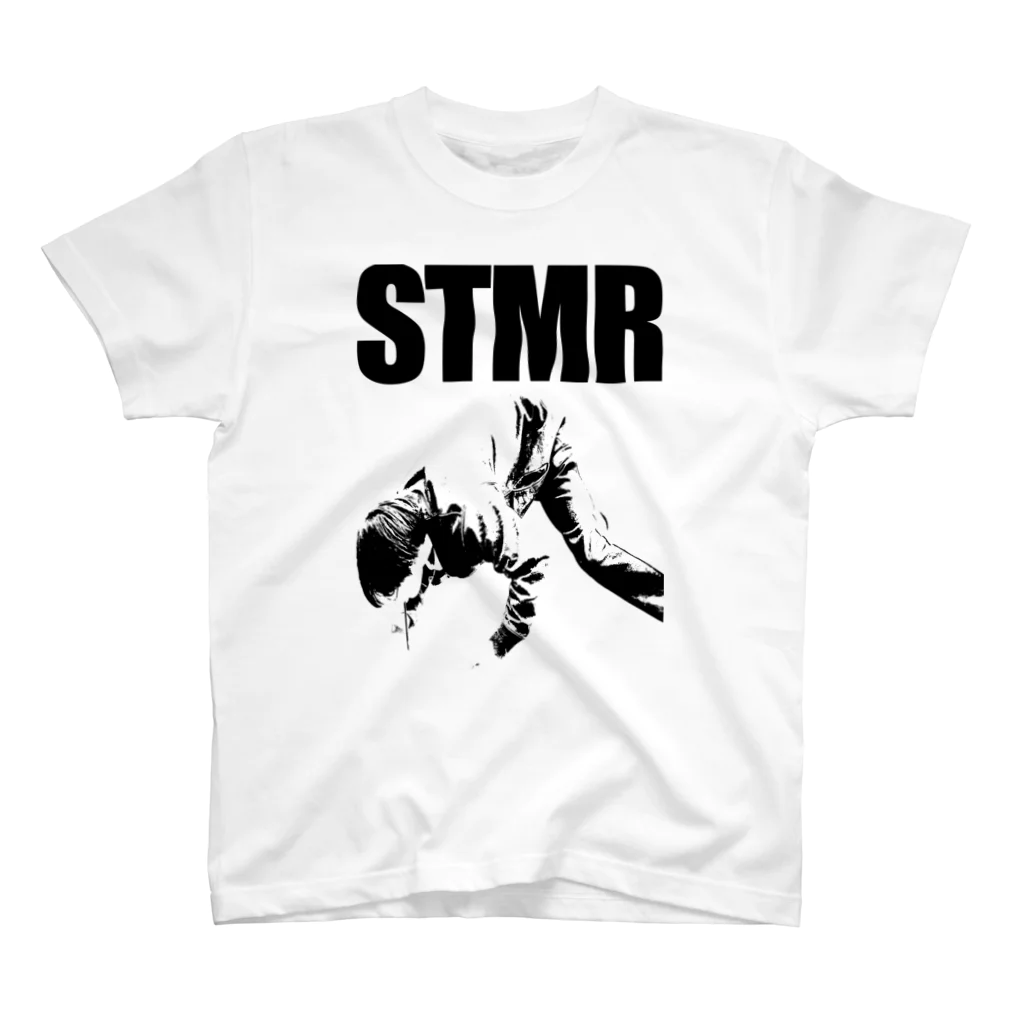 new_squareのSTMR 黒プリント Regular Fit T-Shirt