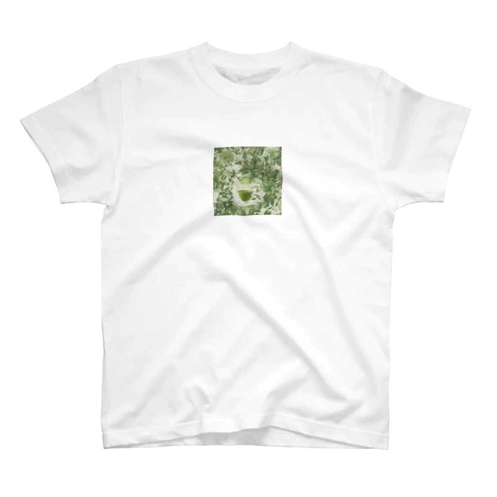 千裕アトリエ（いつもありがとう）のグリーンティーのアート　green tea art スタンダードTシャツ