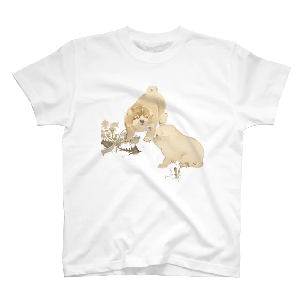 浮世絵ショップ のどぐろ　UKIYOE SHOP NODOGUROの犬　狗子 / Puppies スタンダードTシャツ