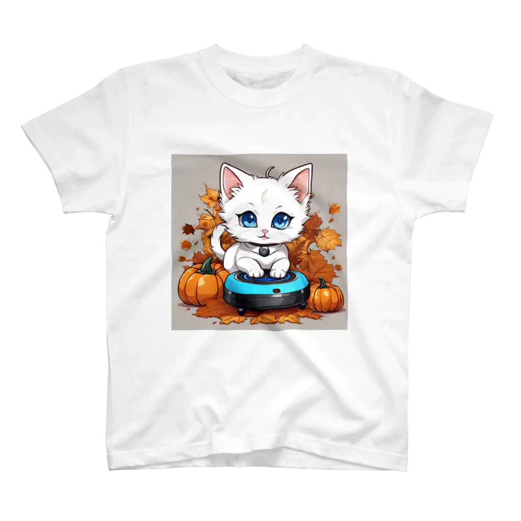 yoiyononakaのハロウィンと白猫10 スタンダードTシャツ