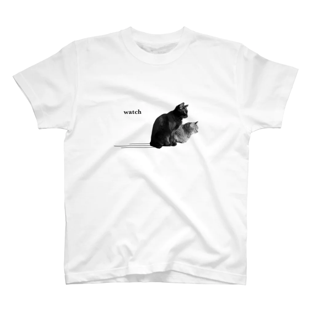 深夜の猫屋さんの監視猫 Regular Fit T-Shirt