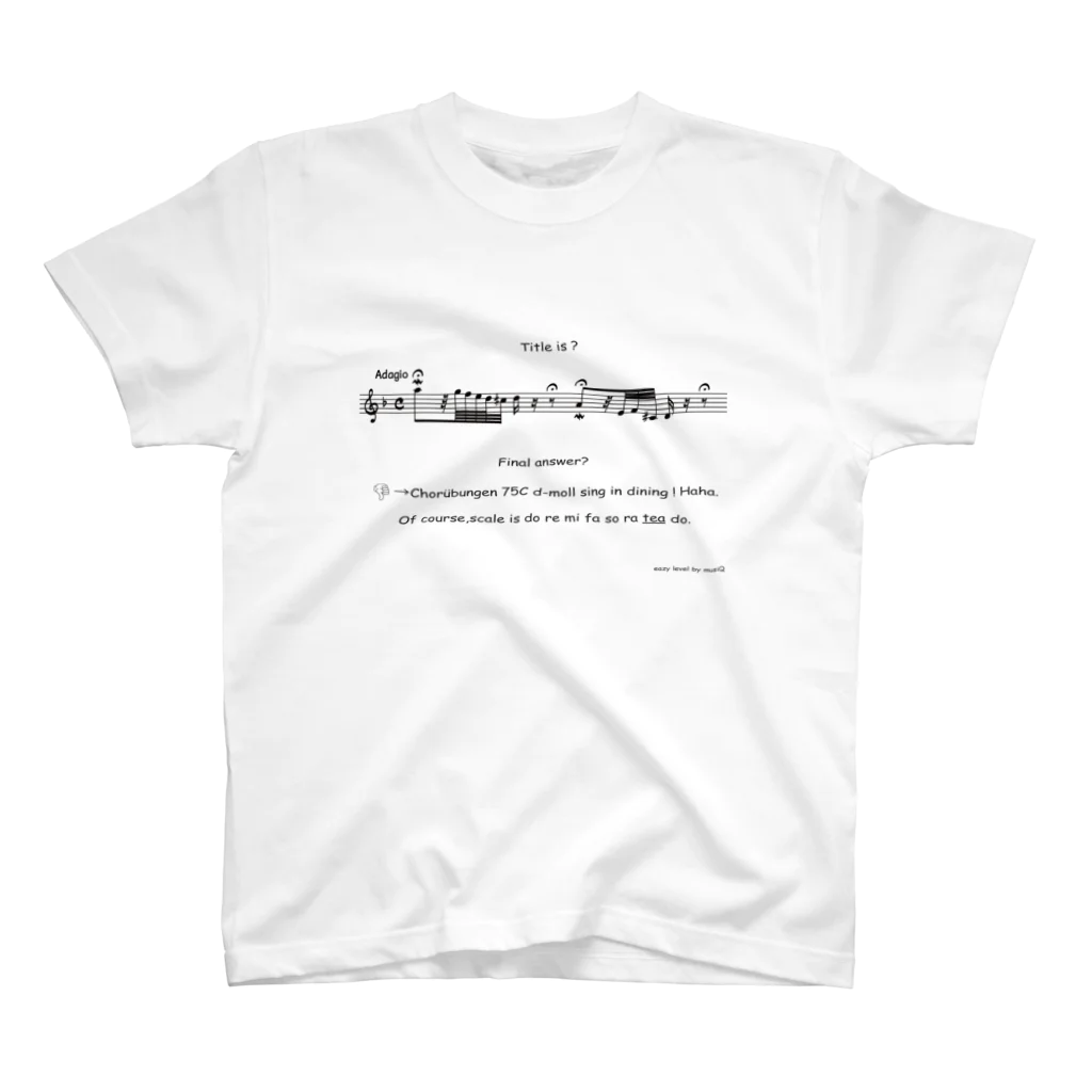 musiQの曲当てクイズTシャツ【トッカータとフーガニ短調】 Regular Fit T-Shirt