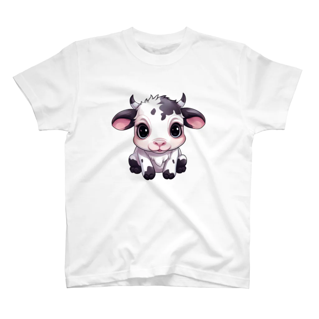 Vasetti_pressの可愛い牛 スタンダードTシャツ