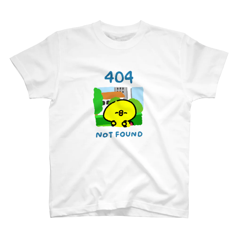 ぴよたそ商店の404NOT FOUNDのひよこ スタンダードTシャツ