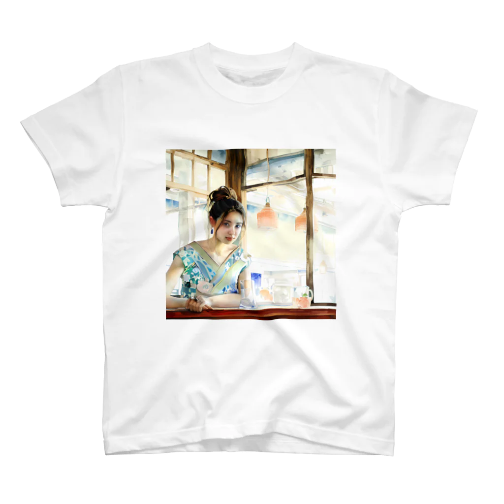 MistyStarkの日本人女性カフェ スタンダードTシャツ