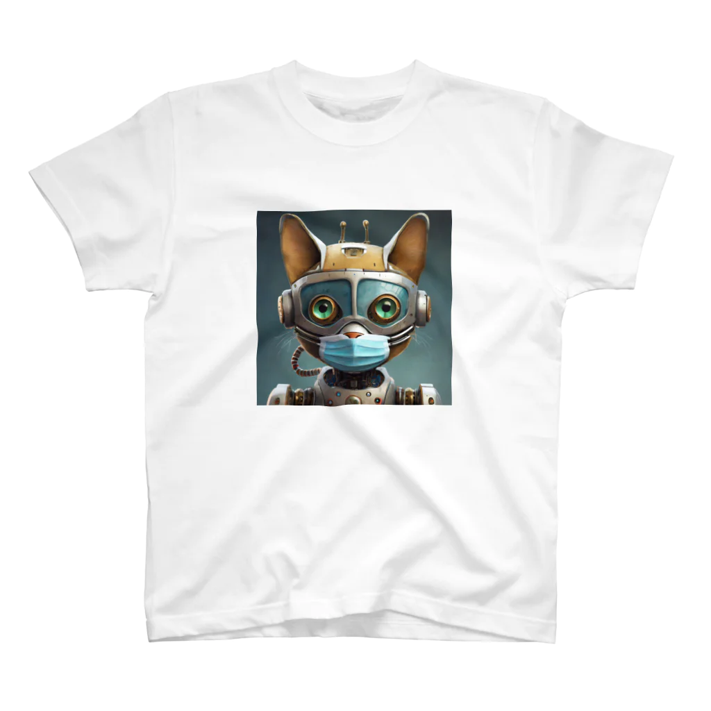 suyaのMask Robot Cat -マスクロボット猫- Regular Fit T-Shirt