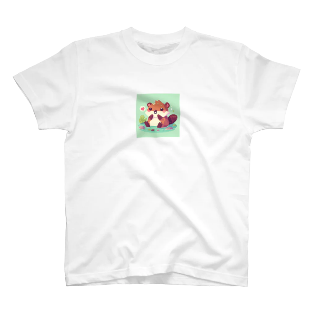 honhiroのほっこりビーバー: かわいさ満点 スタンダードTシャツ