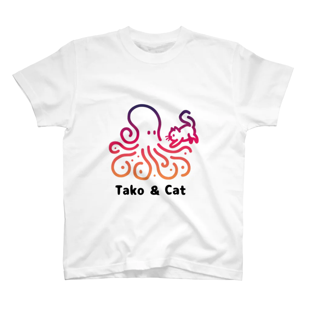 bravoadのタコ & 猫 スタンダードTシャツ