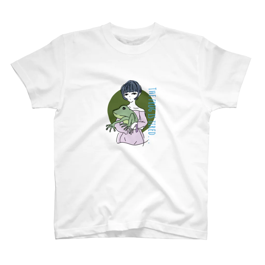 chicodeza by suzuriのカエル好きな女の子 Regular Fit T-Shirt