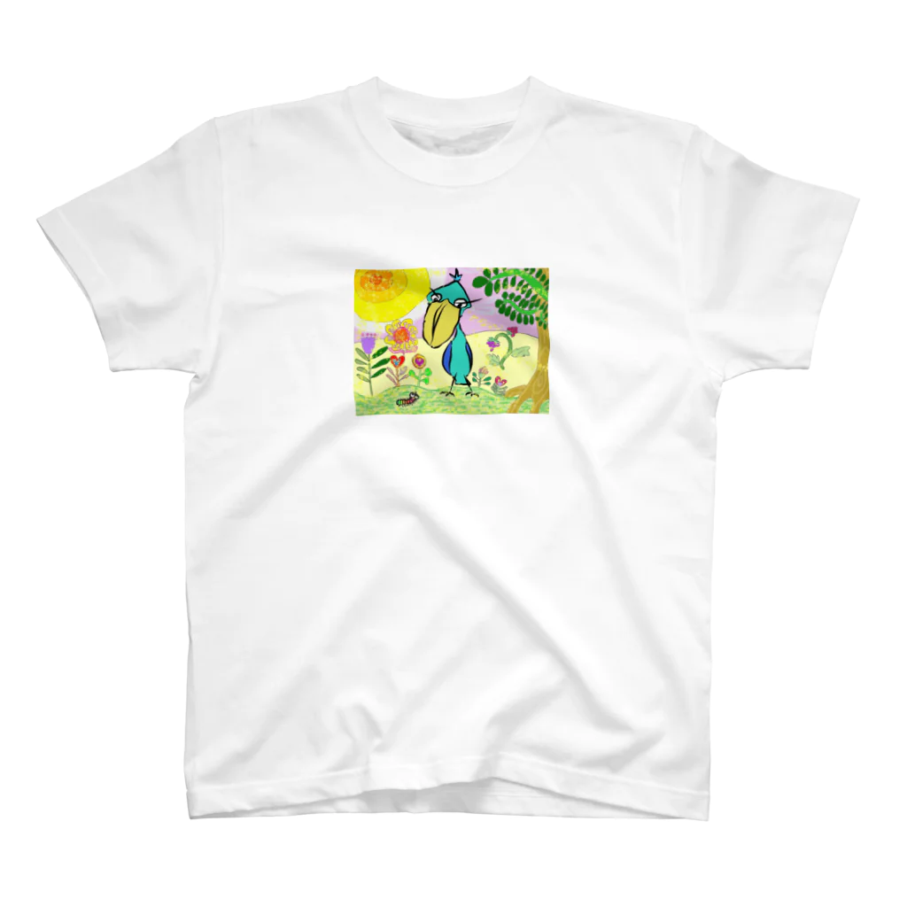 Wakowakoのハシビロコウと芋虫 スタンダードTシャツ