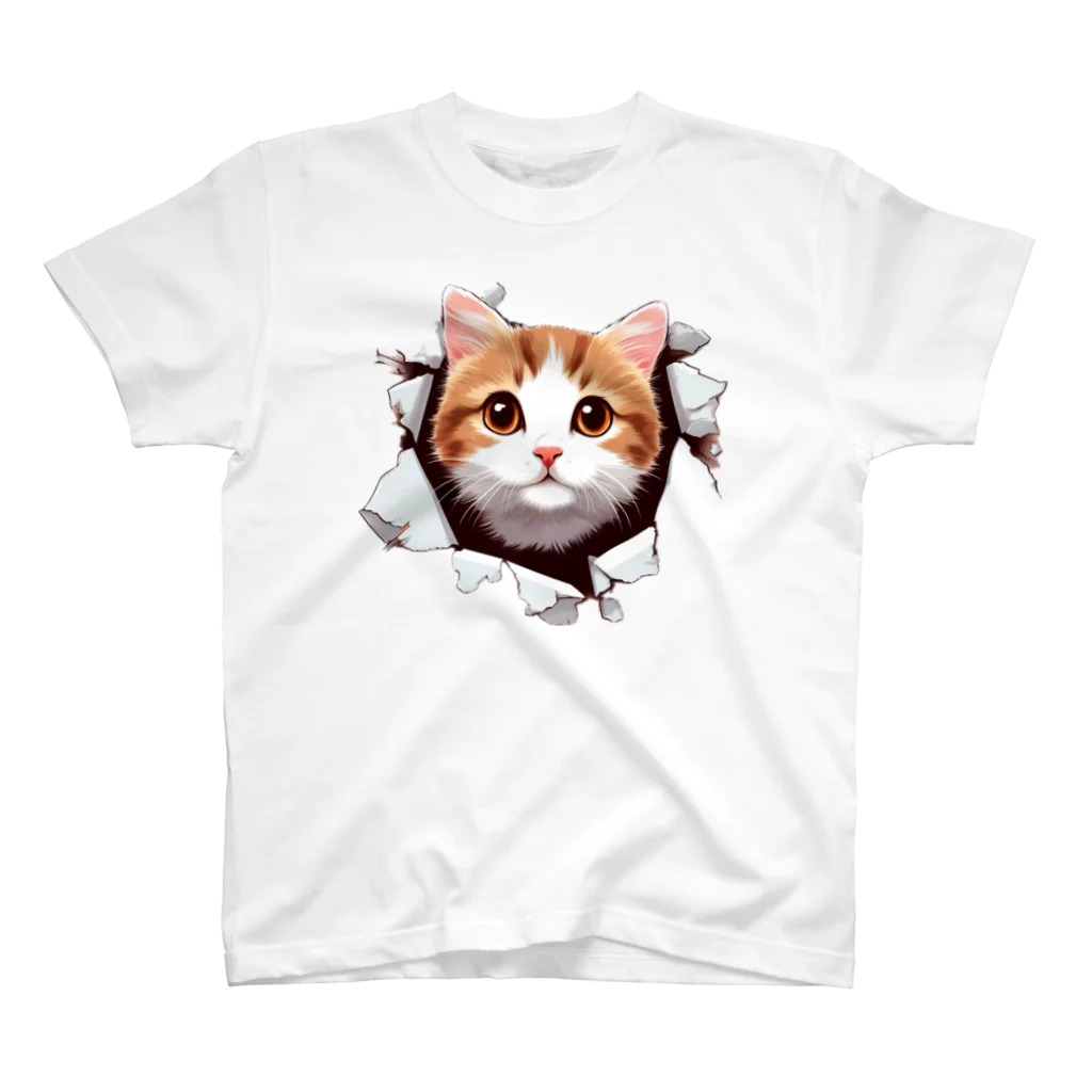 飛び出す！アニマルショップの飛び出す猫 Regular Fit T-Shirt