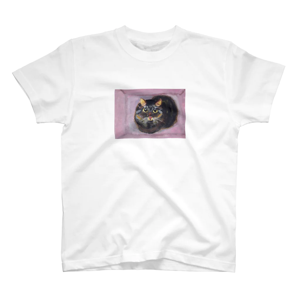 Cape_Lightの愛猫ポワロ、日本画 スタンダードTシャツ