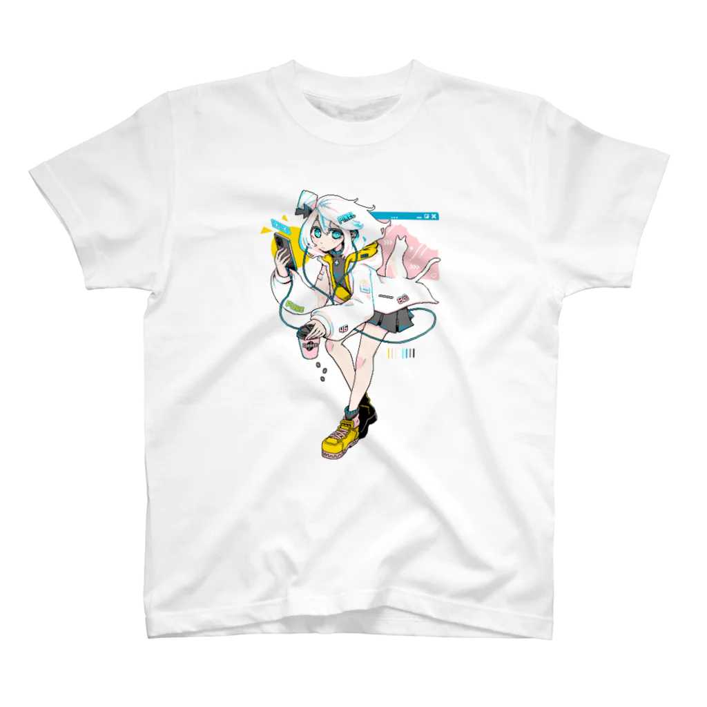 ドット絵どうぞの8colors. pure white スタンダードTシャツ