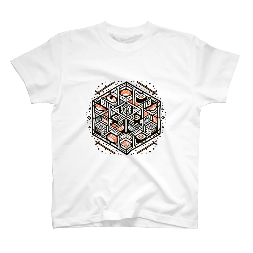 kikagaku-moyosのSUSHI_幾何寿司 スタンダードTシャツ