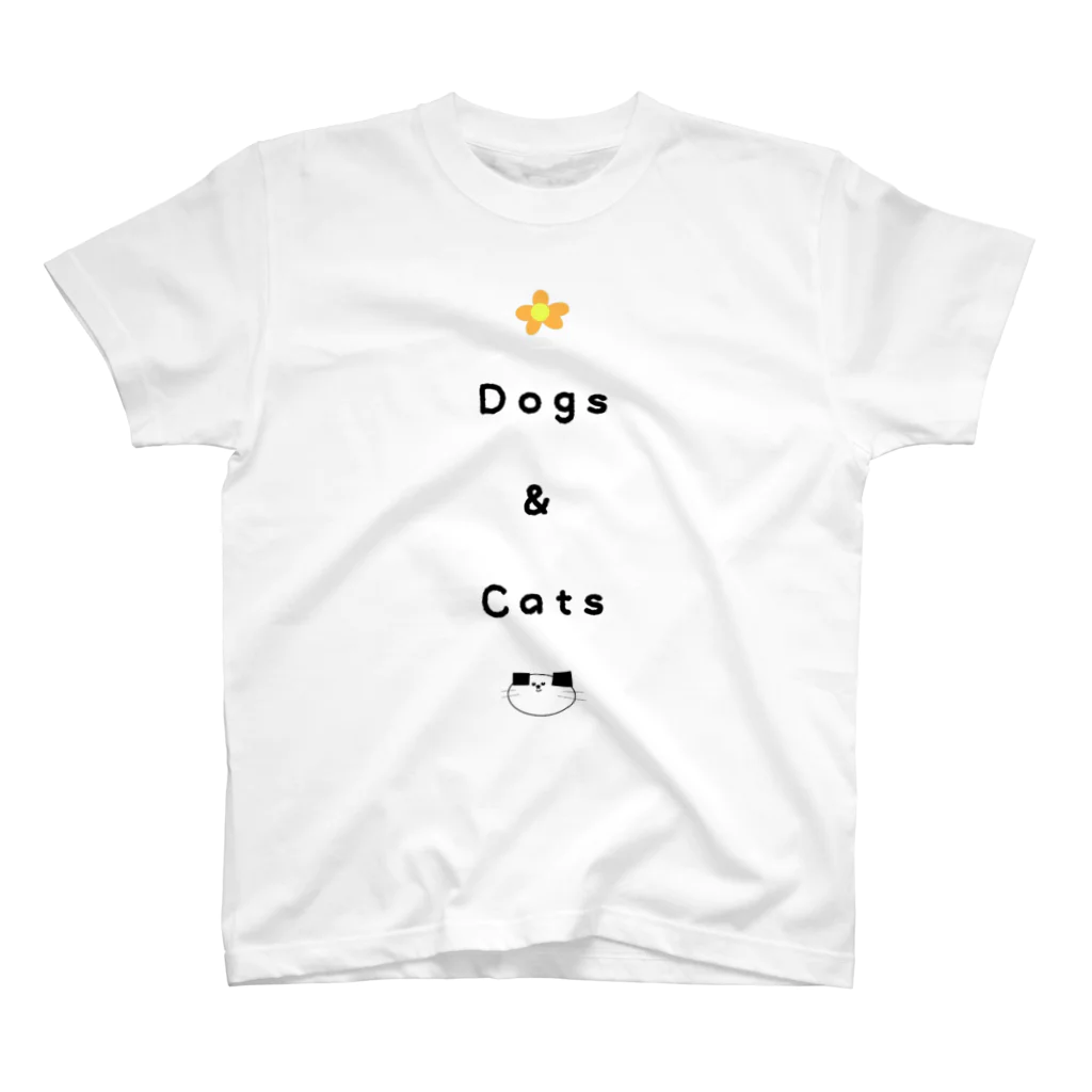 3dogs_1catの犬&猫 Regular Fit T-Shirt