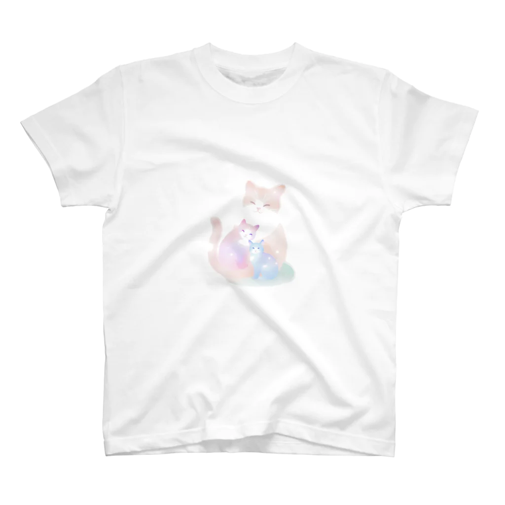 ただ猫が好きの幸せ親子猫 Regular Fit T-Shirt