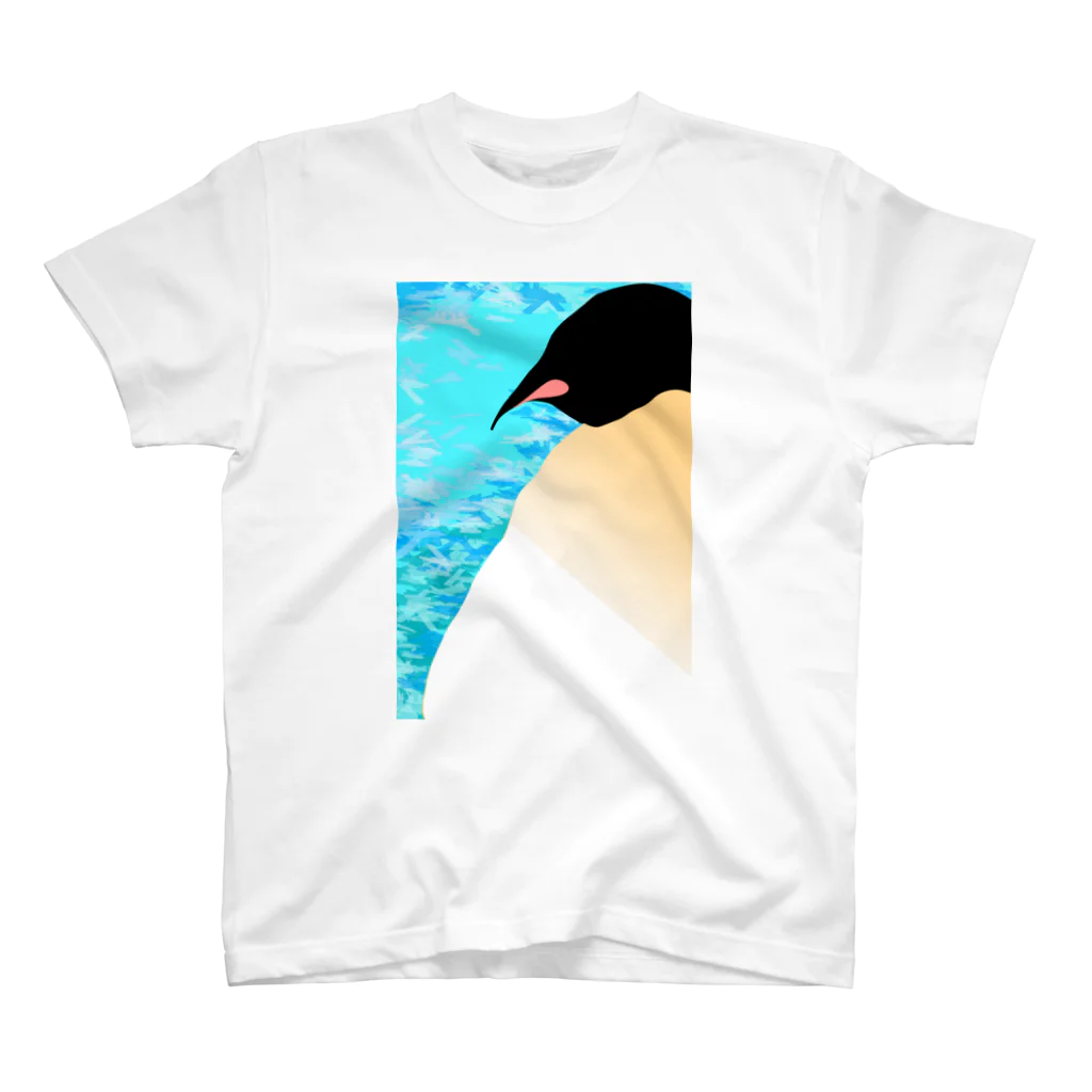 人鳥舎のどっしりコウテイペンギン スタンダードTシャツ