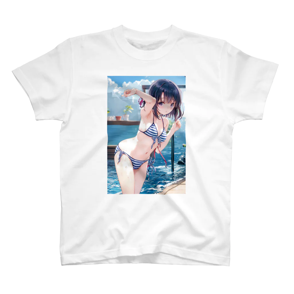 仮想の妖精たち: AI美少女の魅力のデジタル夢幻アートシリーズ スタンダードTシャツ