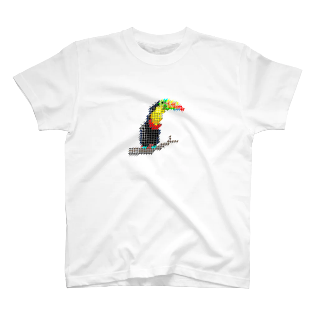 kiwi-kiwiの千鳥柄の鳥A スタンダードTシャツ