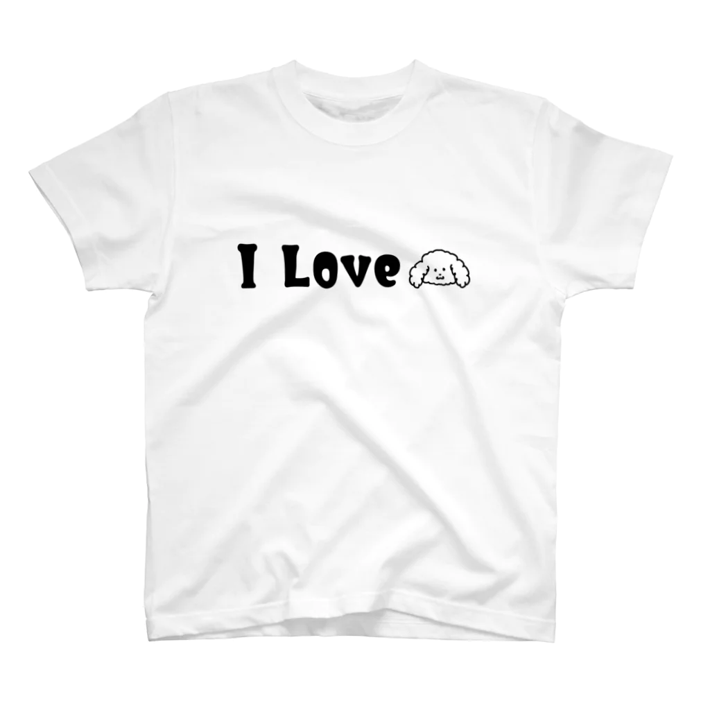 ほしいるかのI Love プードル スタンダードTシャツ