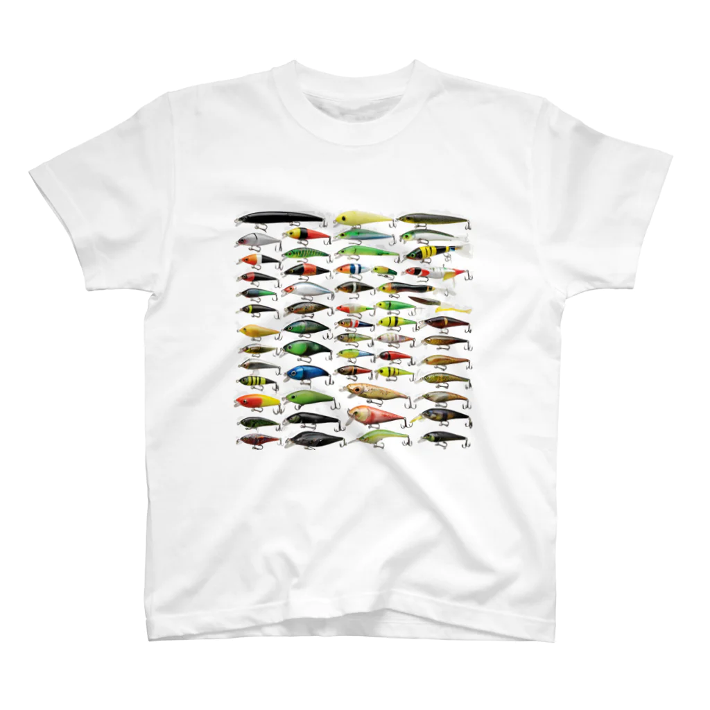 No Fishing No Life のルアーコレクション2 スタンダードTシャツ