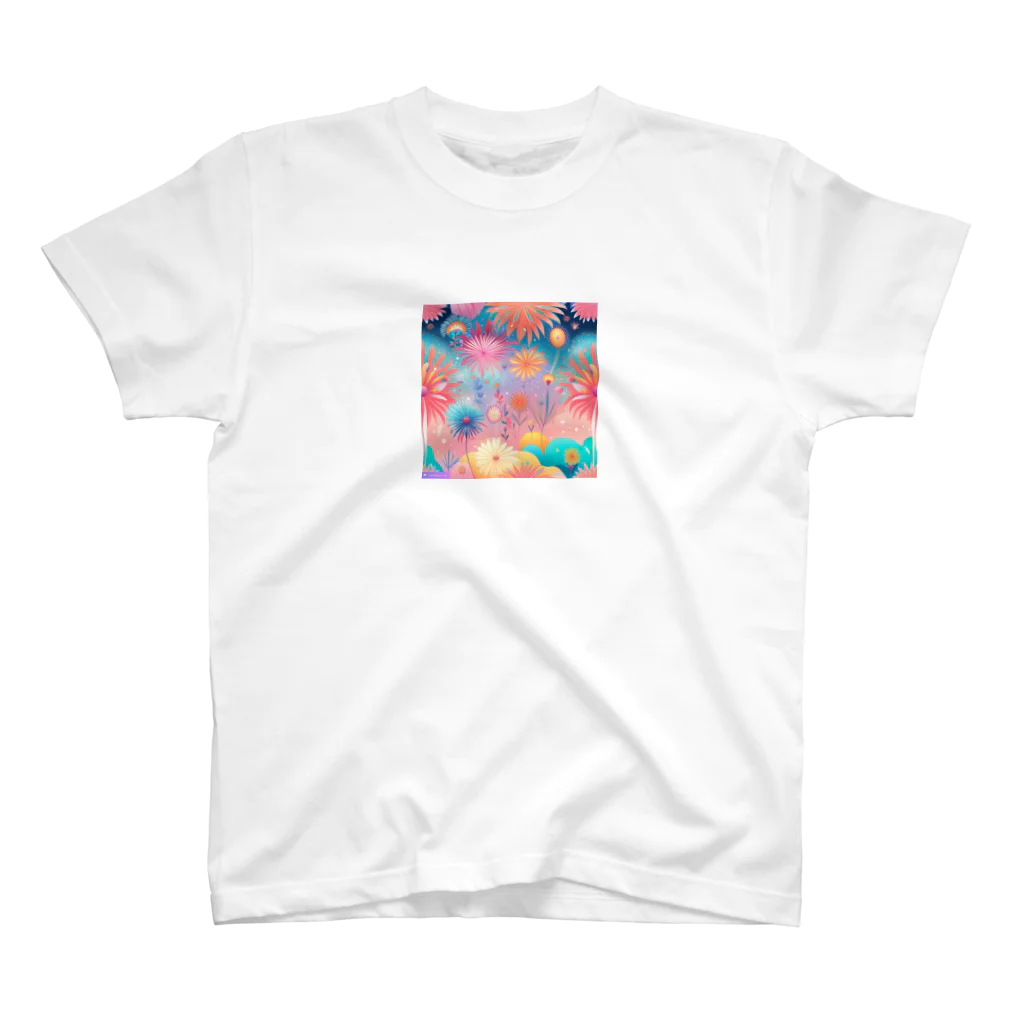 千裕アトリエ（いつもありがとう）の花火のアート スタンダードTシャツ