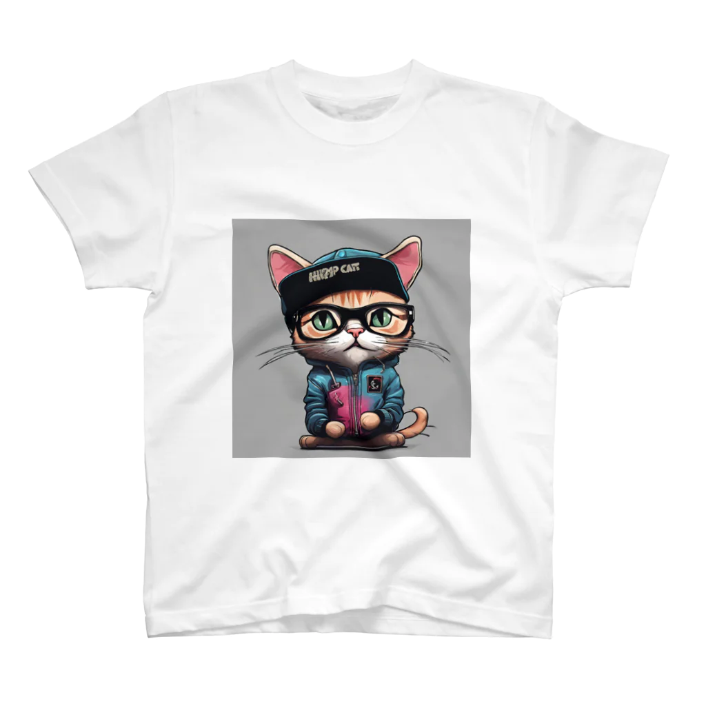 非常口社長のヒップホップ猫 Regular Fit T-Shirt